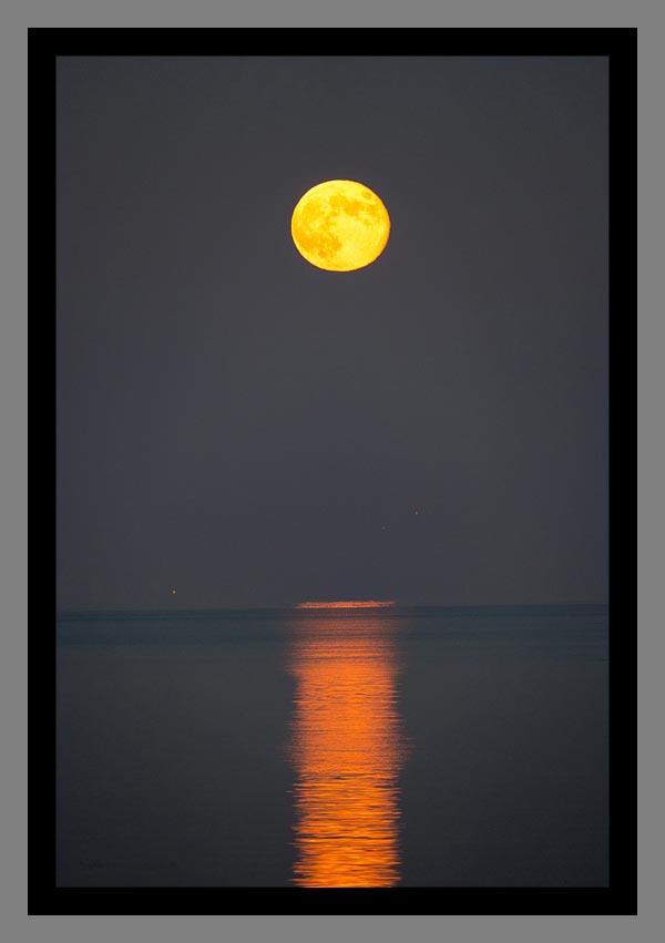 Pleine lune sur le lac Léman - Les plus belles photos du photographe Christophe Bourreau