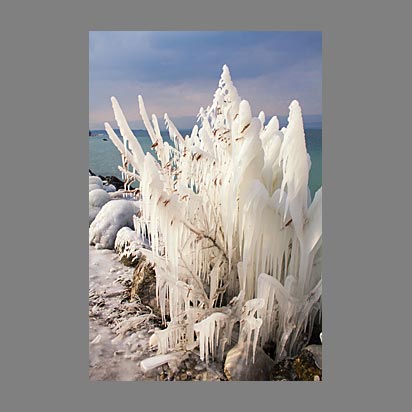 Sculpture de glace Lac Léman gelé  - Photo Christophe Bourreau