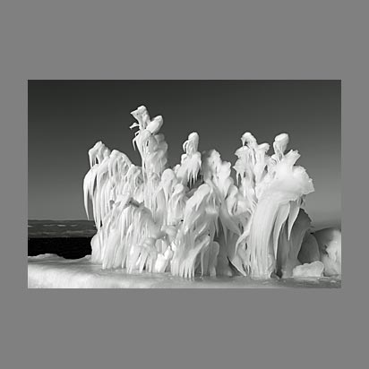 Sculpture de glace Lac Léman gelé  - Photo Christophe Bourreau