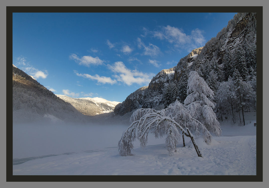 Lac de Montriond en hiver, les plus belles photos du photographes Christophe Bourreau