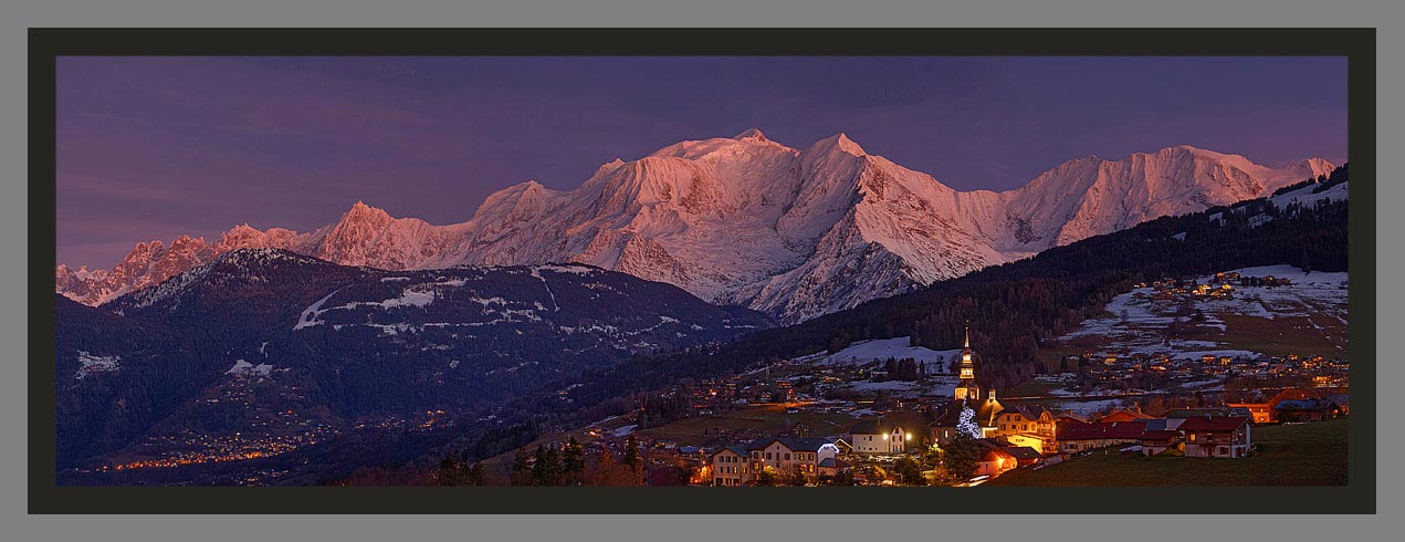 "Le Mont-blanc depuis Combloux" Les plus belles photos du massif du Mont-blanc par le photographe Christophe Bourreau