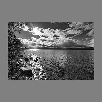  Lac Léman à Anthy noir et blanc - Photo Christophe Bourreau