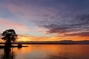 Coucher de soleil sur le Lac Léman